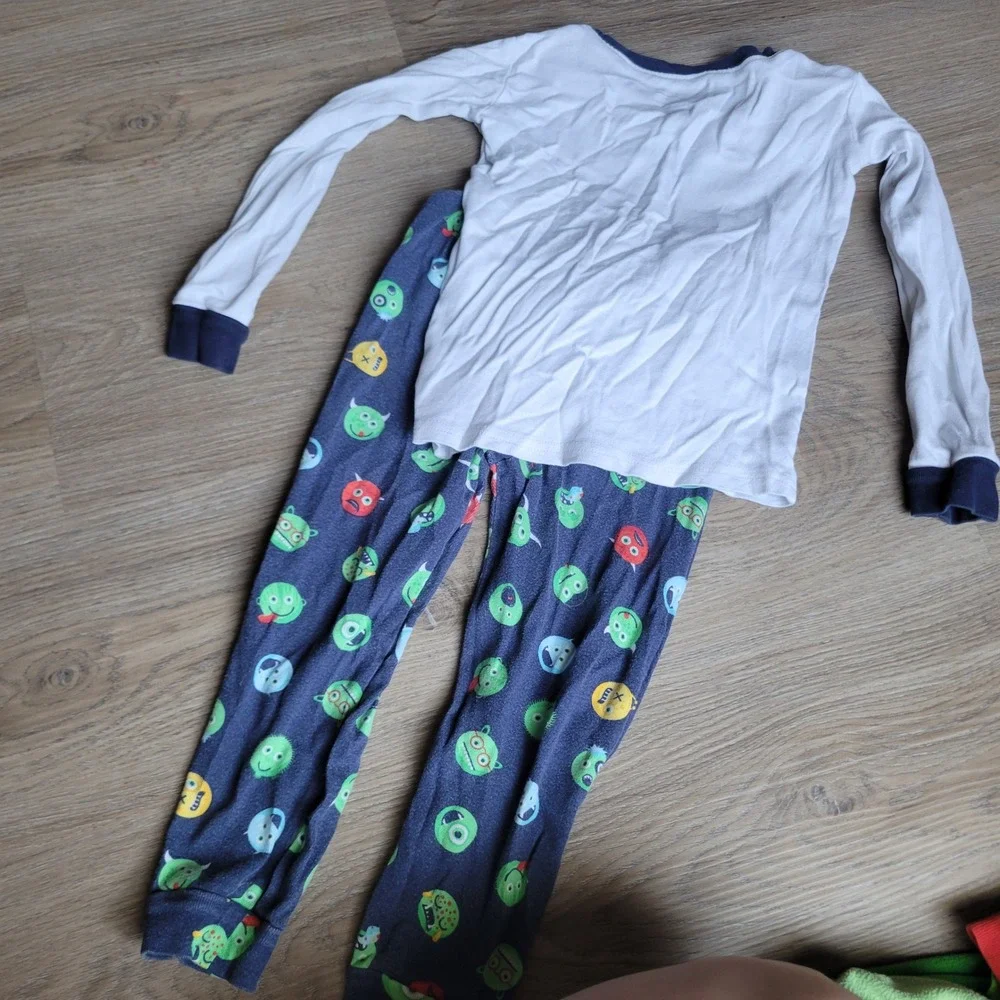 The Children's Place Pajamas Kids 3T Blue White Monster Mode Mike Wazowski Set